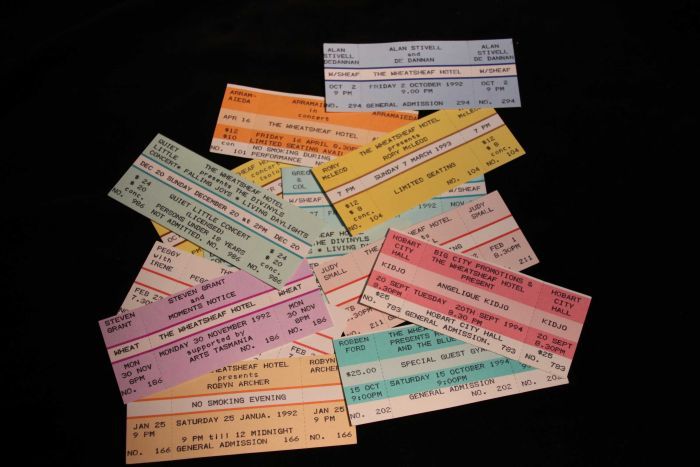 David Laskey's ticket collection.