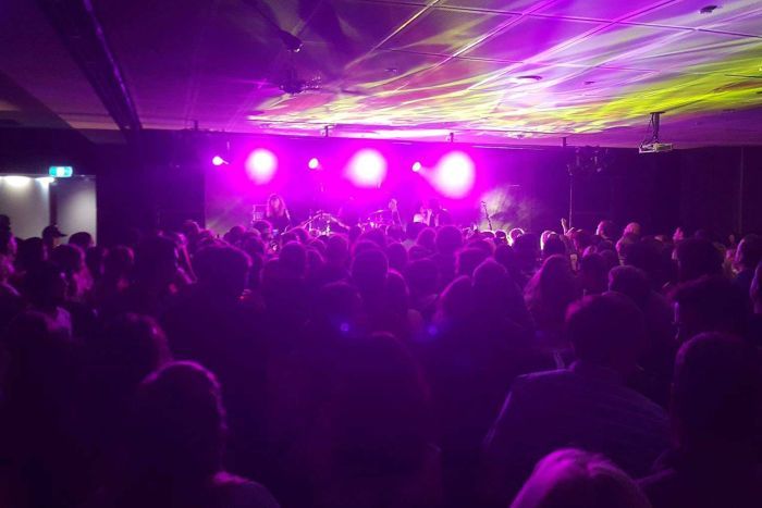 The live music room at Granada Tavern Hobart, 2018.